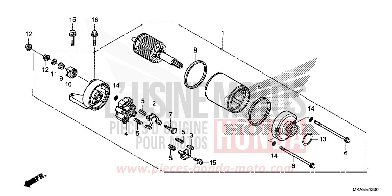 MOTEUR DE DEMARRAGE de Integra 750 MAT ALPHA SILVER METALLIC (NHB73) 2016